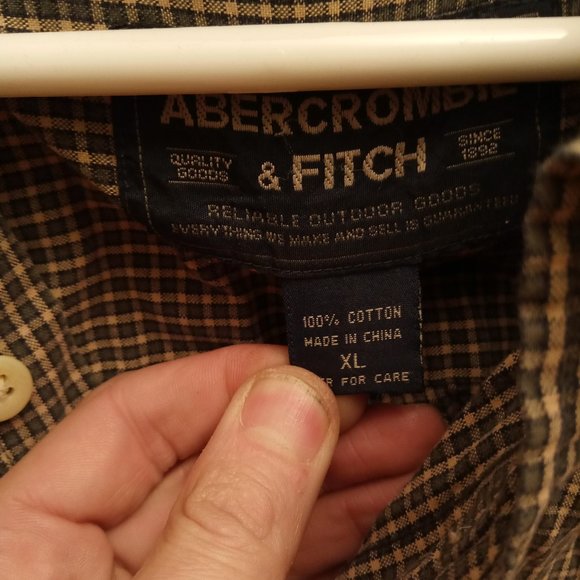 Abercrombie & Fitch Men’s XL Plaid Long Sleeve Shirt - Picture 2 of 3